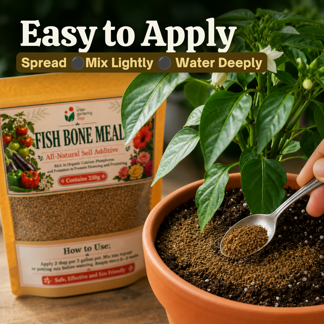 Fish Bone Meal - All-Natural Soil Additive Rich in Phosphorus and Calcium For Flowering, & Fruiting