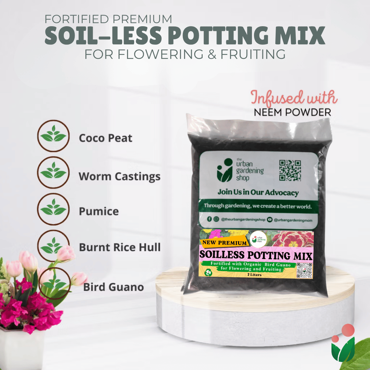 Soilless Potting Mix [Fortified Mix] For Flowering and Fruiting