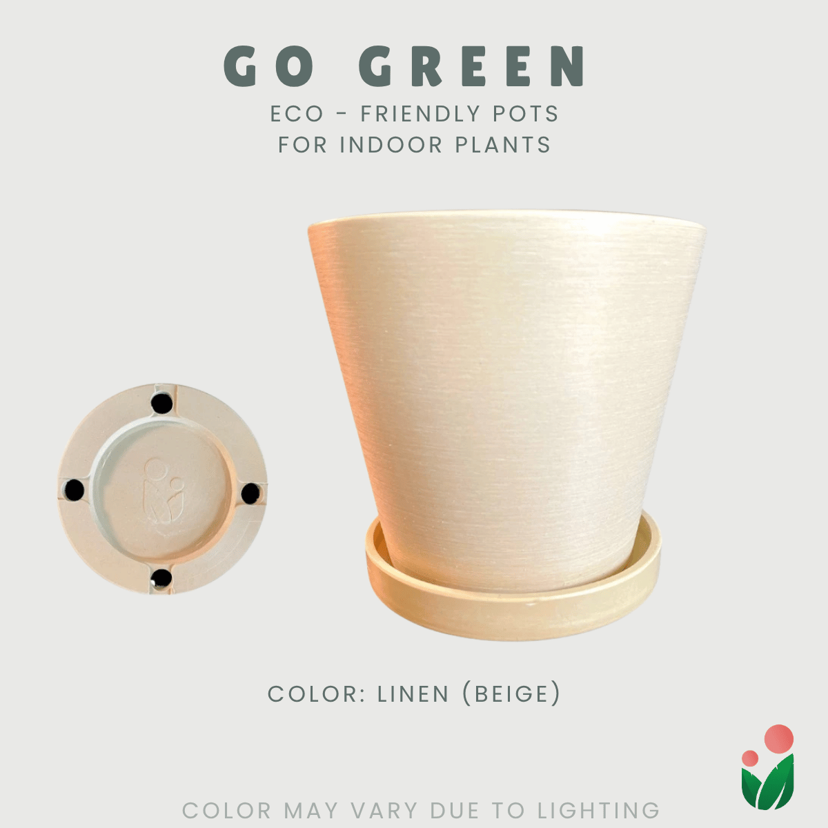 Go Green Eco-Friendly Garden Pots - Classic Design Small And Medium Sizes