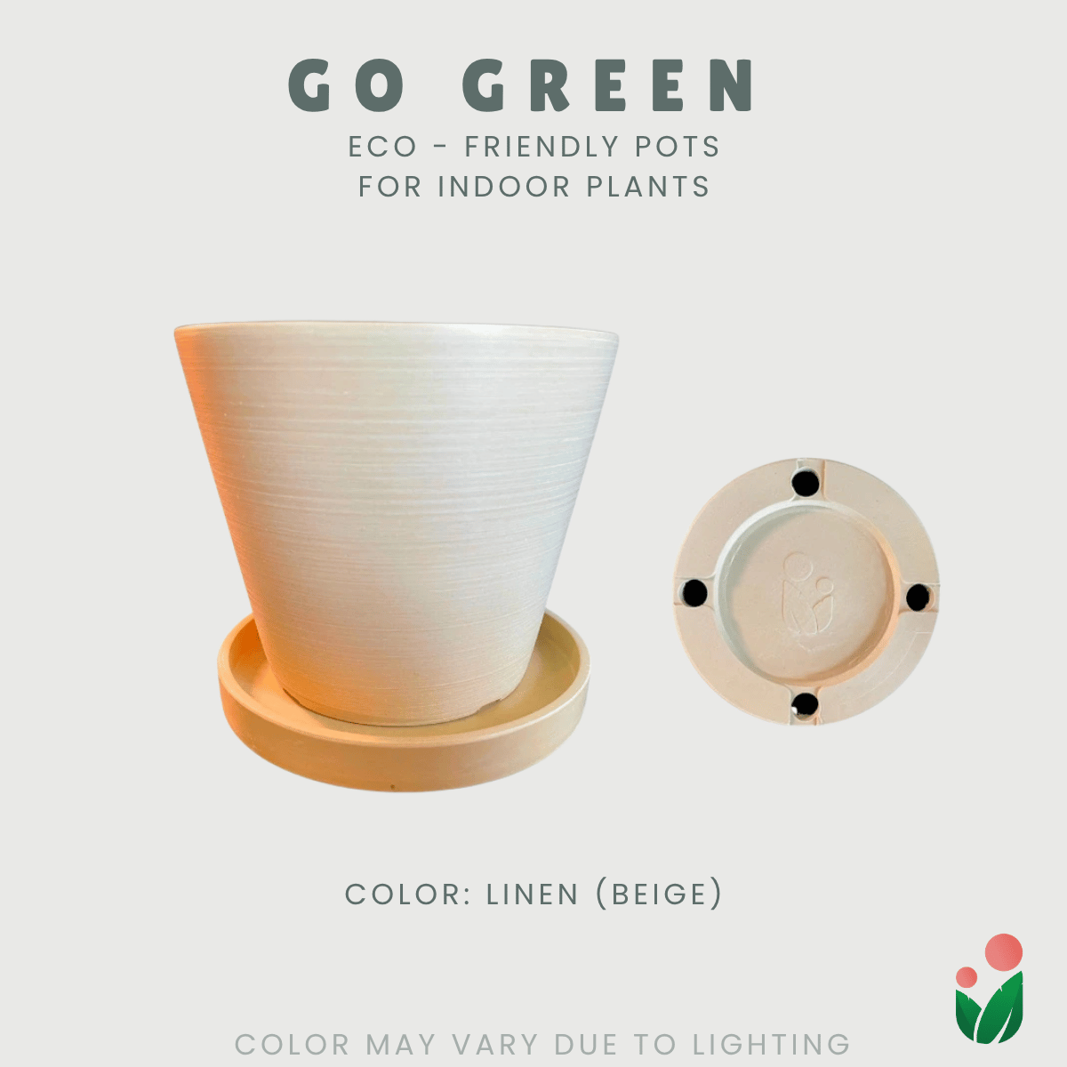 Go Green Eco-Friendly Garden Pots - Classic Design Small And Medium Sizes