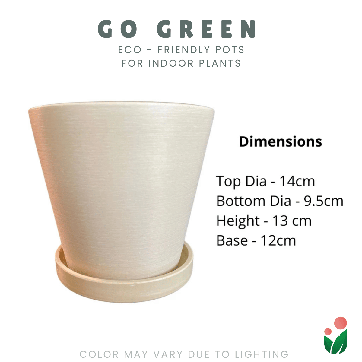 Go Green Eco-Friendly Garden Pots - Classic Design Small And Medium Sizes