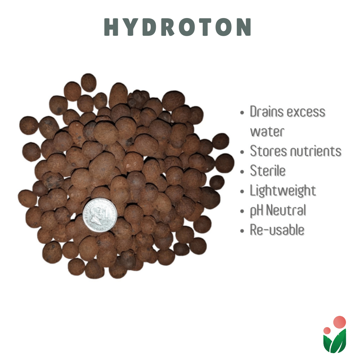 HYDROTON (Premium Quality)-  Lightweight Expanded Clay Aggregate  for Hydroponics and Soil Amendment