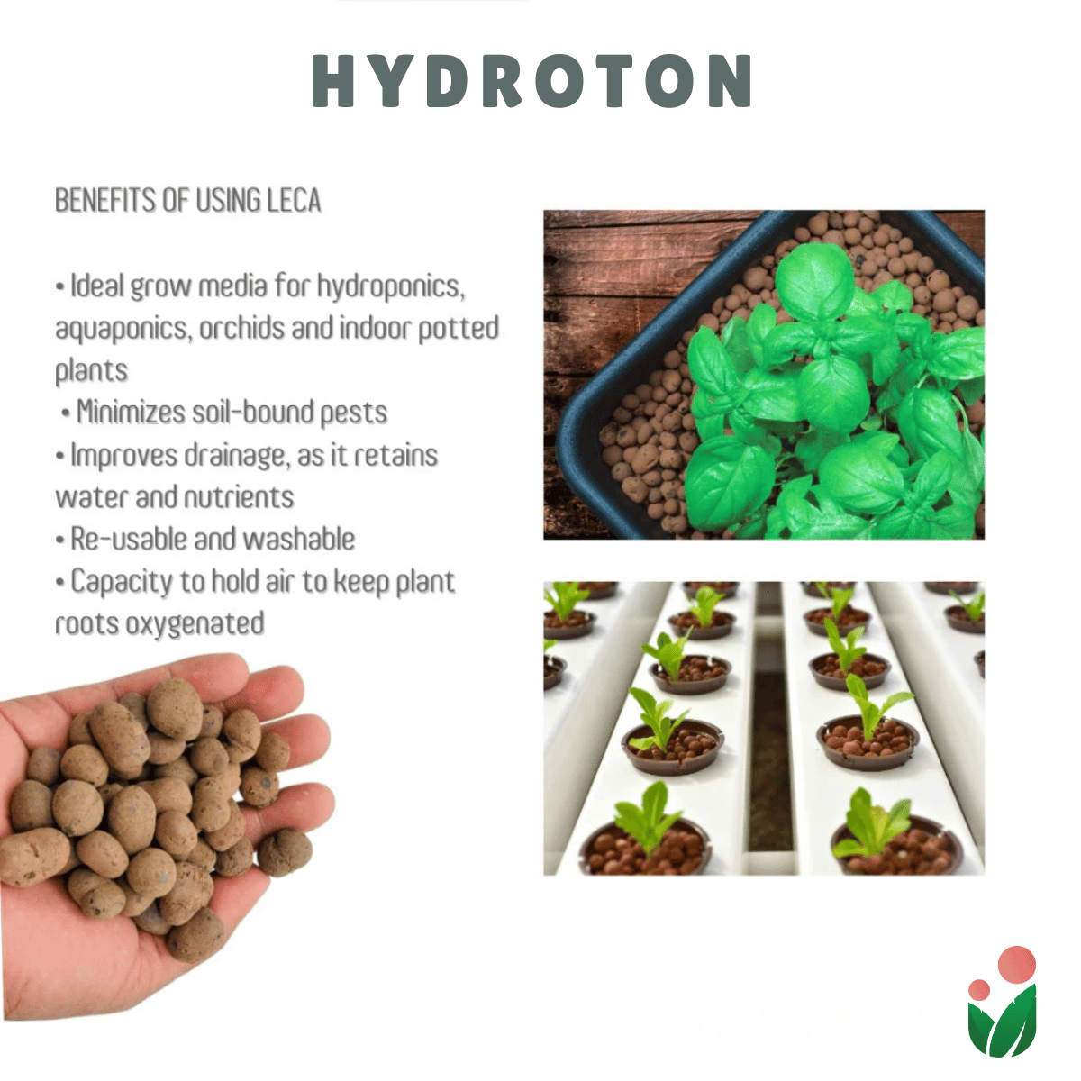 HYDROTON (Premium Quality)-  Lightweight Expanded Clay Aggregate  for Hydroponics and Soil Amendment