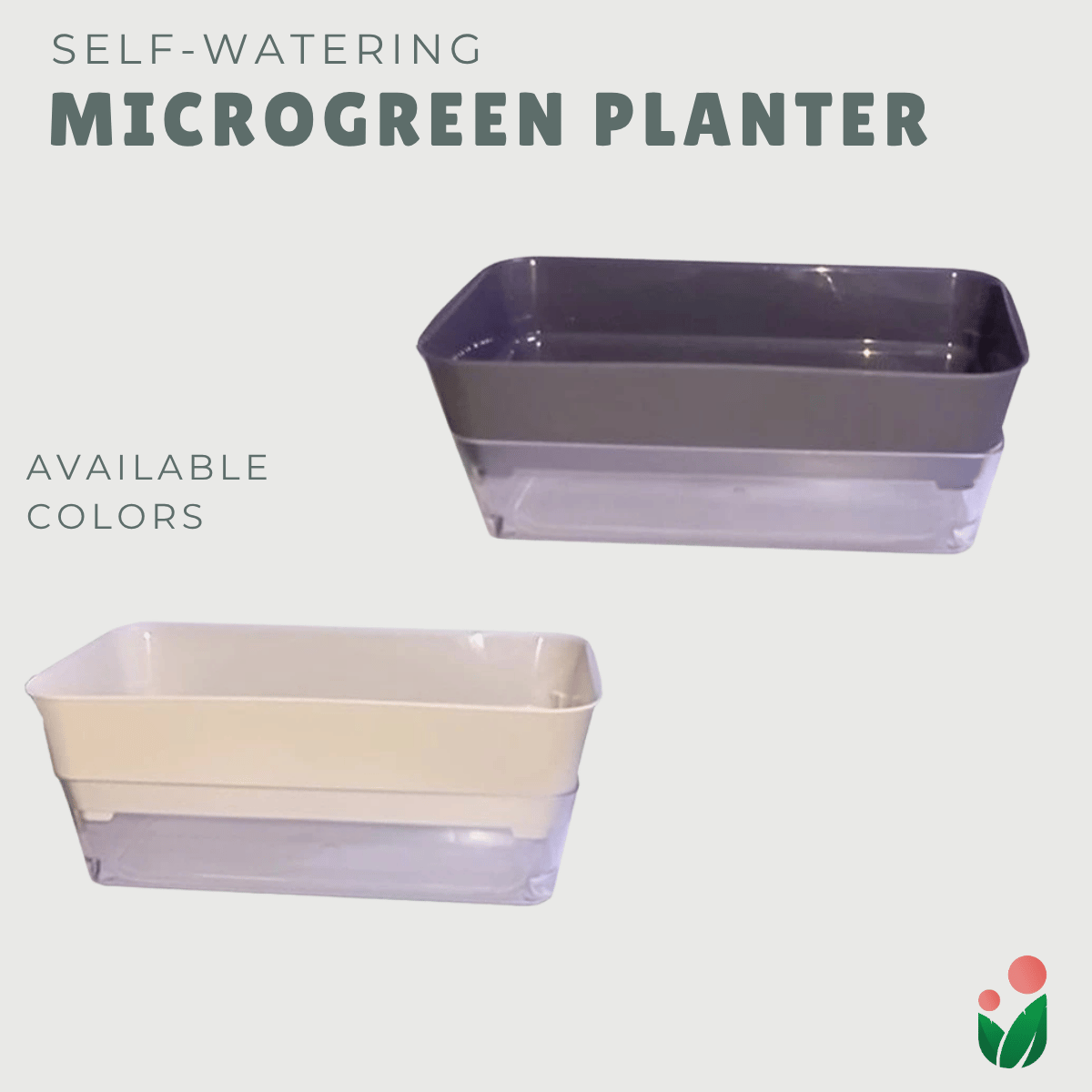 MICROGREENS PLANTER (Self Watering Planter for Growing Microgreens)