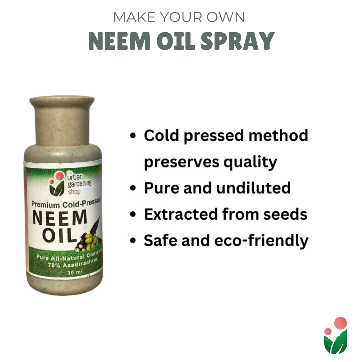 Neem Oil Spray Do-it-Yourself Kit for Gardening Use (Neem + Castile Soap Bundle Kit)