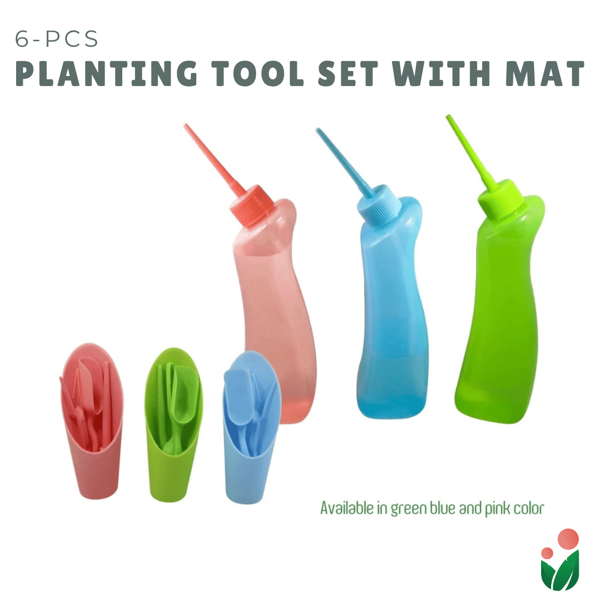 The Urban Gardening Shop | 6-pcs Planting Tools Set with Mat for Gardening |