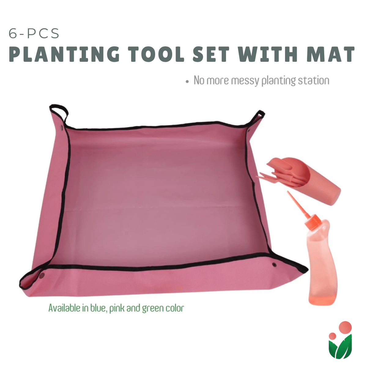 The Urban Gardening Shop | 6-pcs Planting Tools Set with Mat for Gardening |