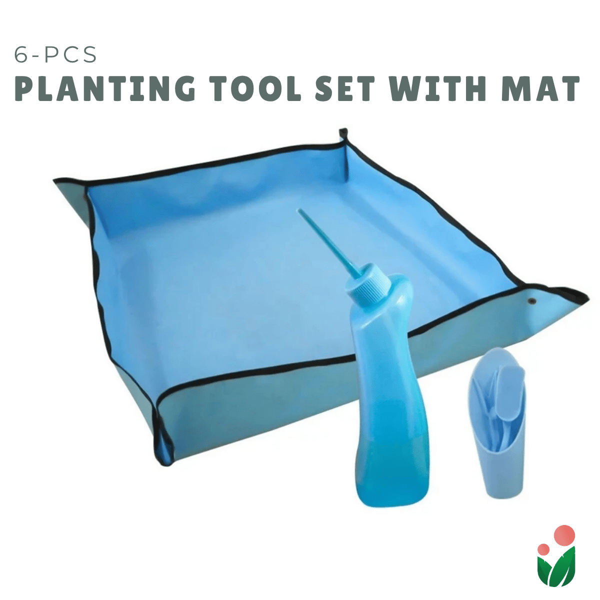 The Urban Gardening Shop | 6-pcs Planting Tools Set with Mat for Gardening |