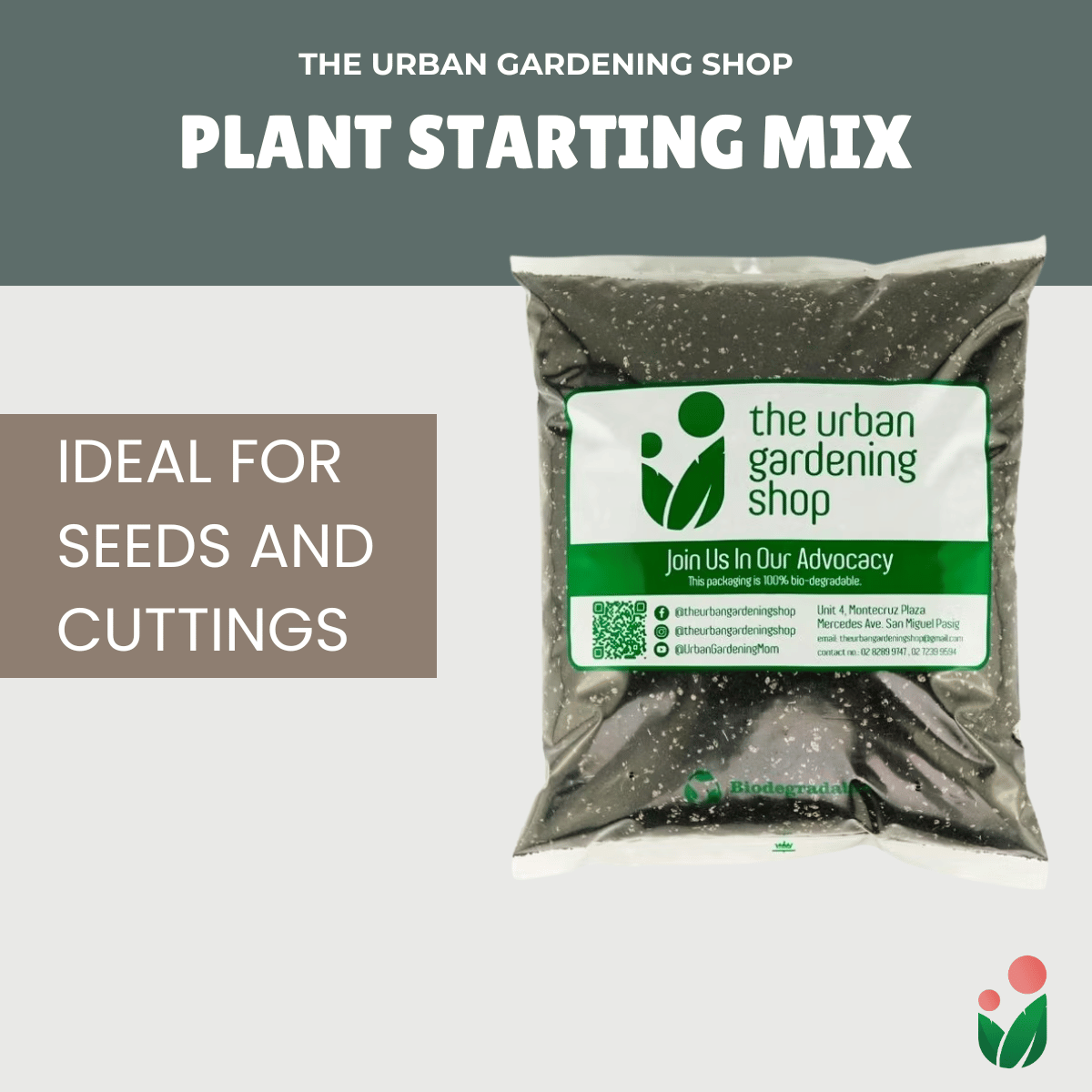 Soil-less Plant Starting Mix (2.0 Liter per Pack + FREE Starting Guide Kit)| Best Grow Media For Starting Plants