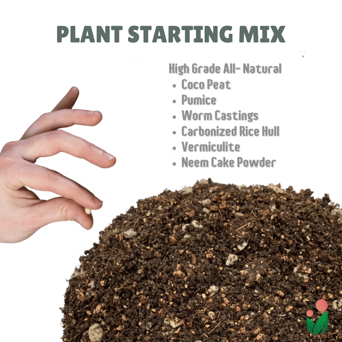 Soil-less Plant Starting Mix (2.0 Liter per Pack + FREE Starting Guide Kit)| Best Grow Media For Starting Plants