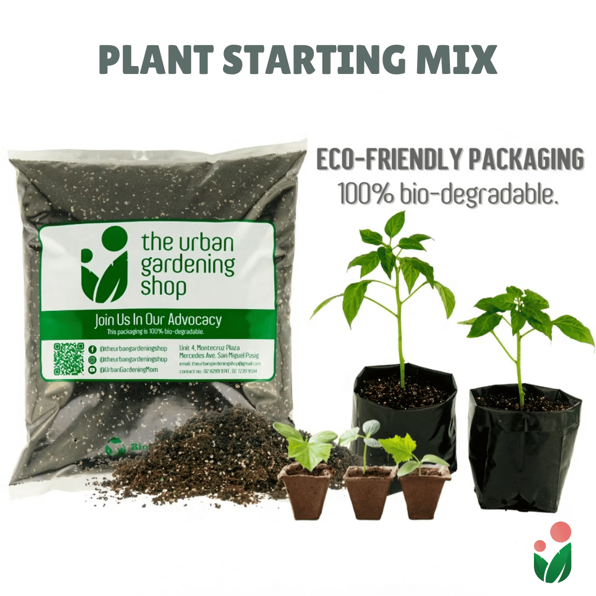 Soil-less Plant Starting Mix (2.0 Liter per Pack + FREE Starting Guide Kit)| Best Grow Media For Starting Plants