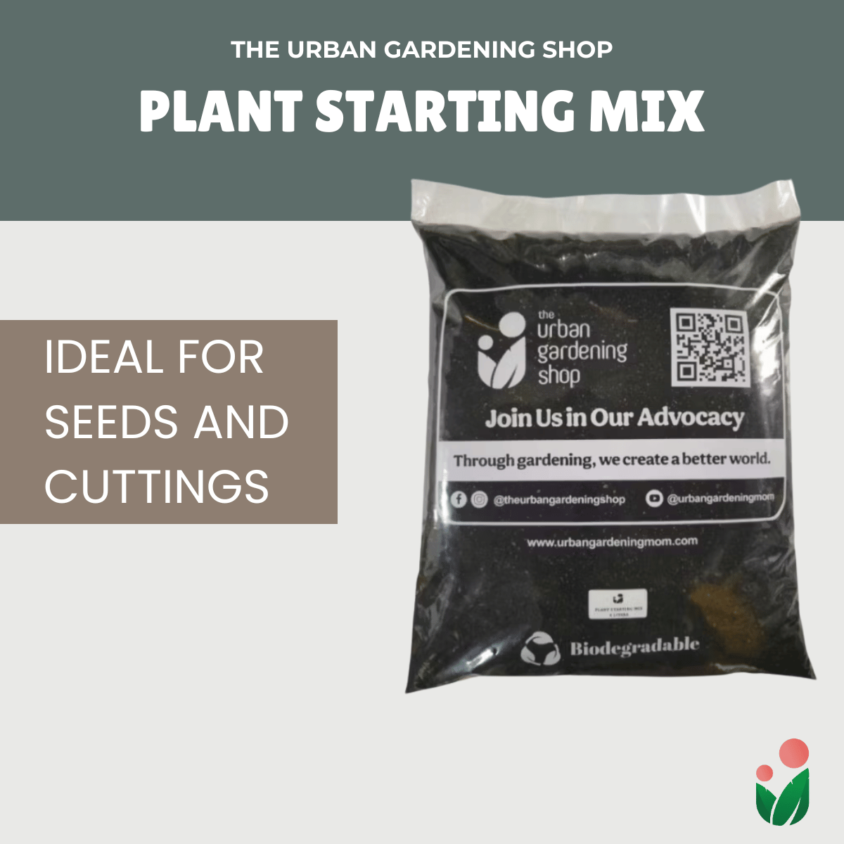 Soil-less Plant Starting Mix (2.0 Liter per Pack + FREE Starting Guide Kit)| Best Grow Media For Starting Plants