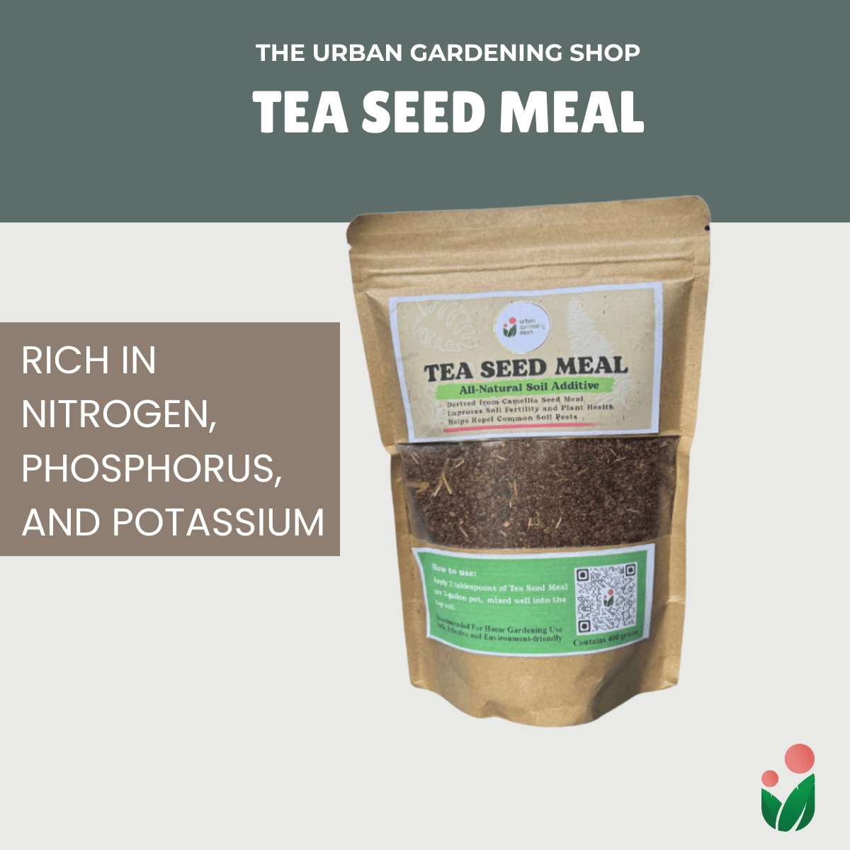 Tea Seed Meal - All Natural Plant Growth and Soil / Potting Mix Conditioner