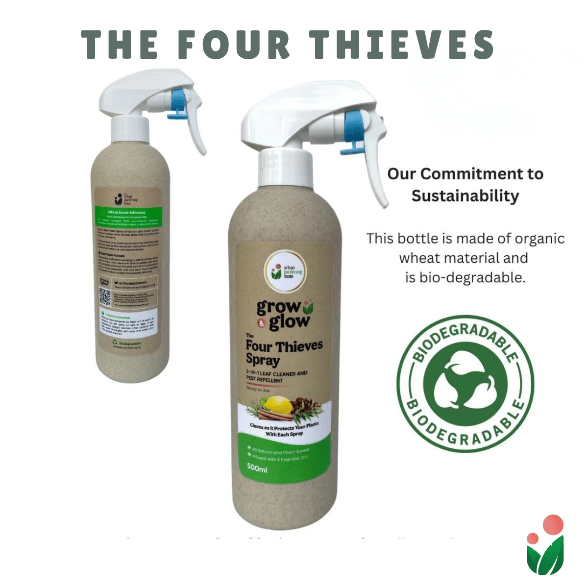 THE FOUR THIEVES BLEND All-Purpose Garden Spray -  Disinfectant, Cleaning, Misting, Air Freshener and Insect Repellant in One – For  Indoor Use