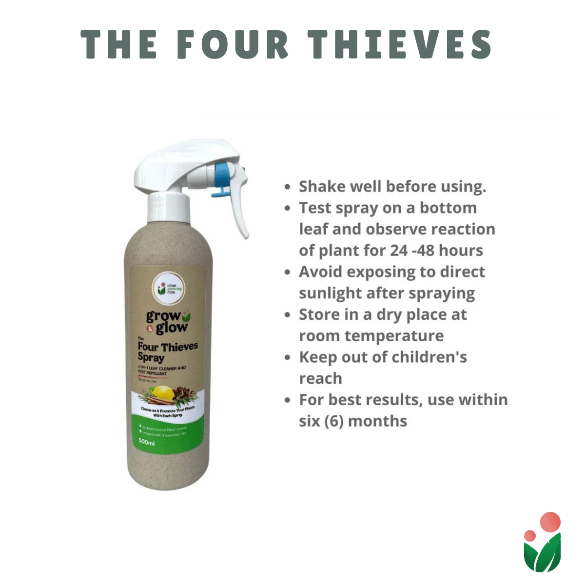 THE FOUR THIEVES BLEND All-Purpose Garden Spray -  Disinfectant, Cleaning, Misting, Air Freshener and Insect Repellant in One – For  Indoor Use