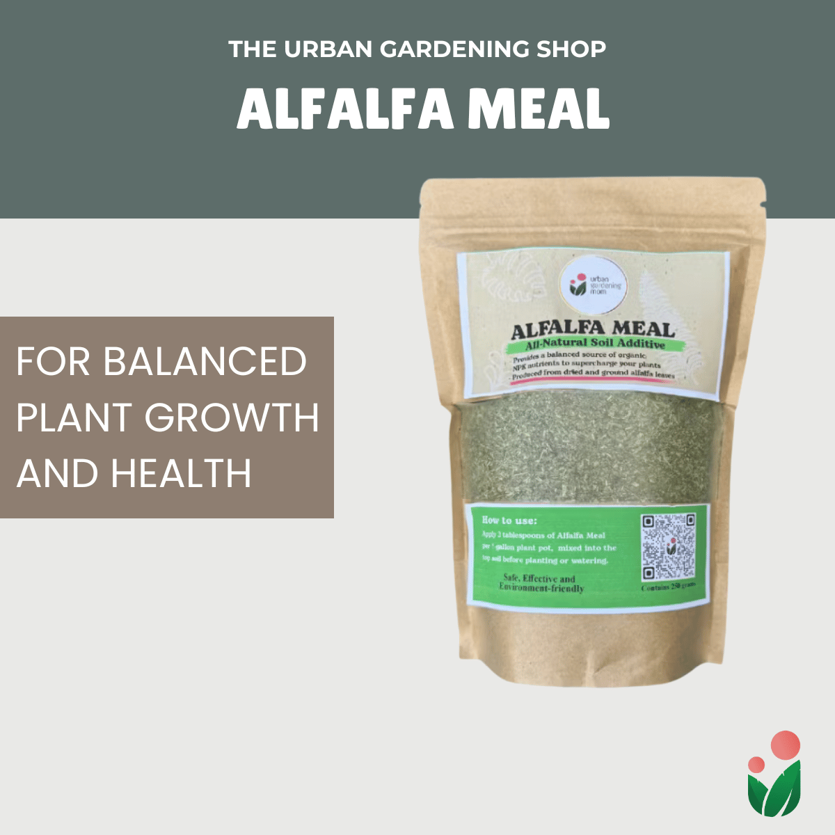 Alfalfa Meal - All-Natural Garden Soil Additive Derived from Dried Alfalfa