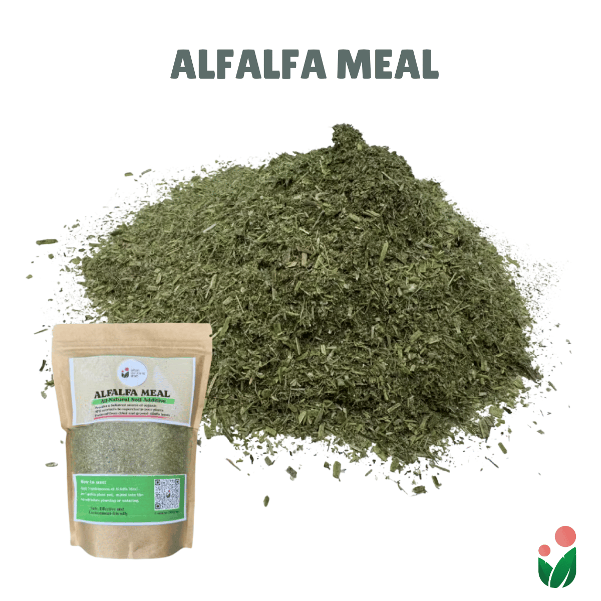 Alfalfa Meal - All-Natural Garden Soil Additive Derived from Dried Alfalfa