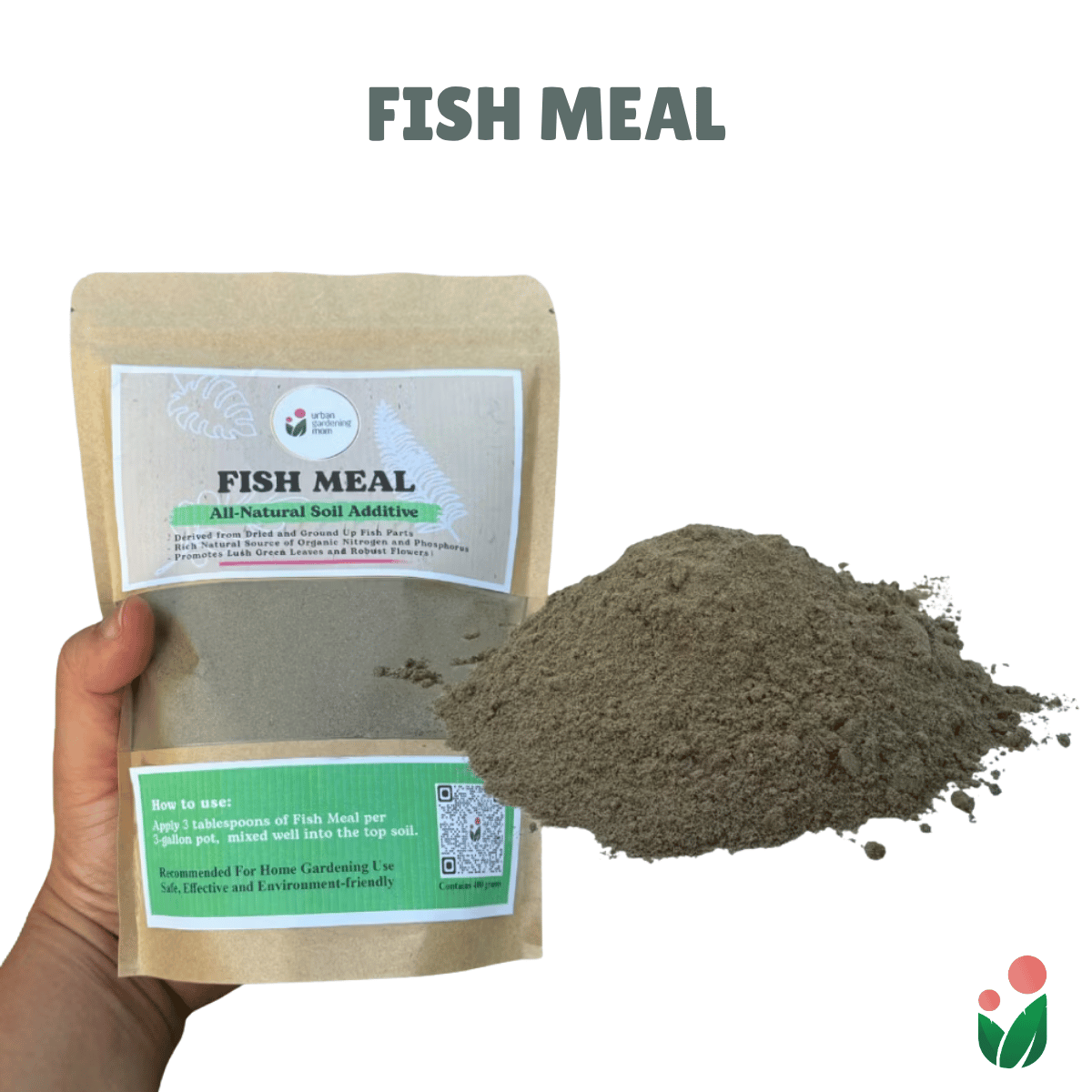 Fish Meal - All-Natural Soil Additive Derived from Dried Ground Fish Parts (Ideal For Home Gardening Use and Rich in Organic Plant Nutrients)