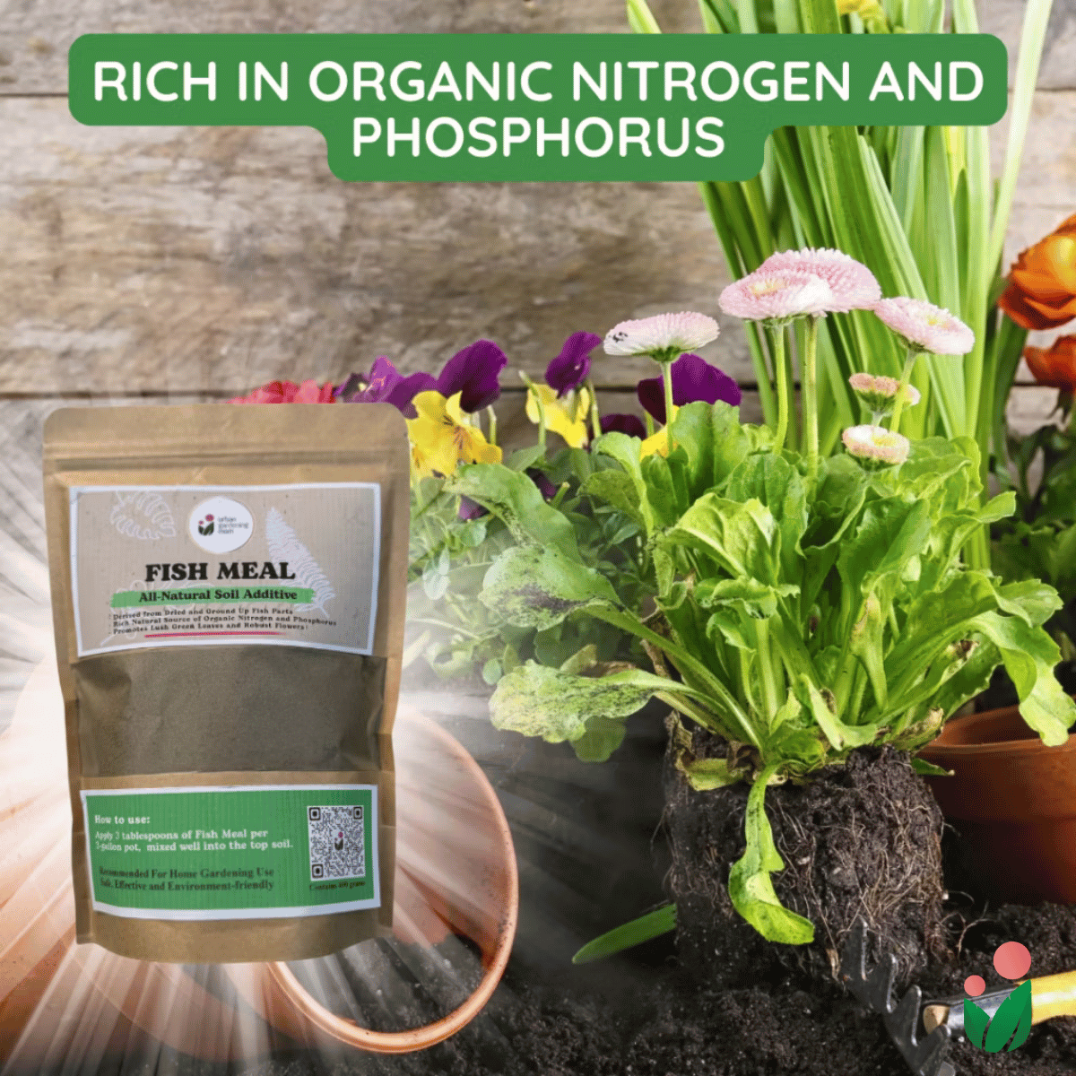 Fish Meal - All-Natural Soil Additive Derived from Dried Ground Fish Parts (Ideal For Home Gardening Use and Rich in Organic Plant Nutrients)