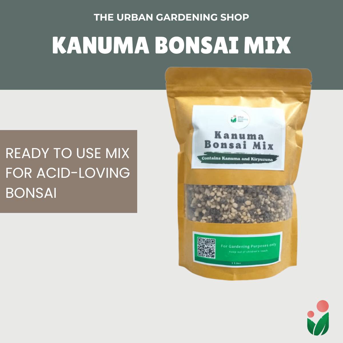 1-liter Kanuma Bonsai Mix - Pre-mixed and Ready to Use