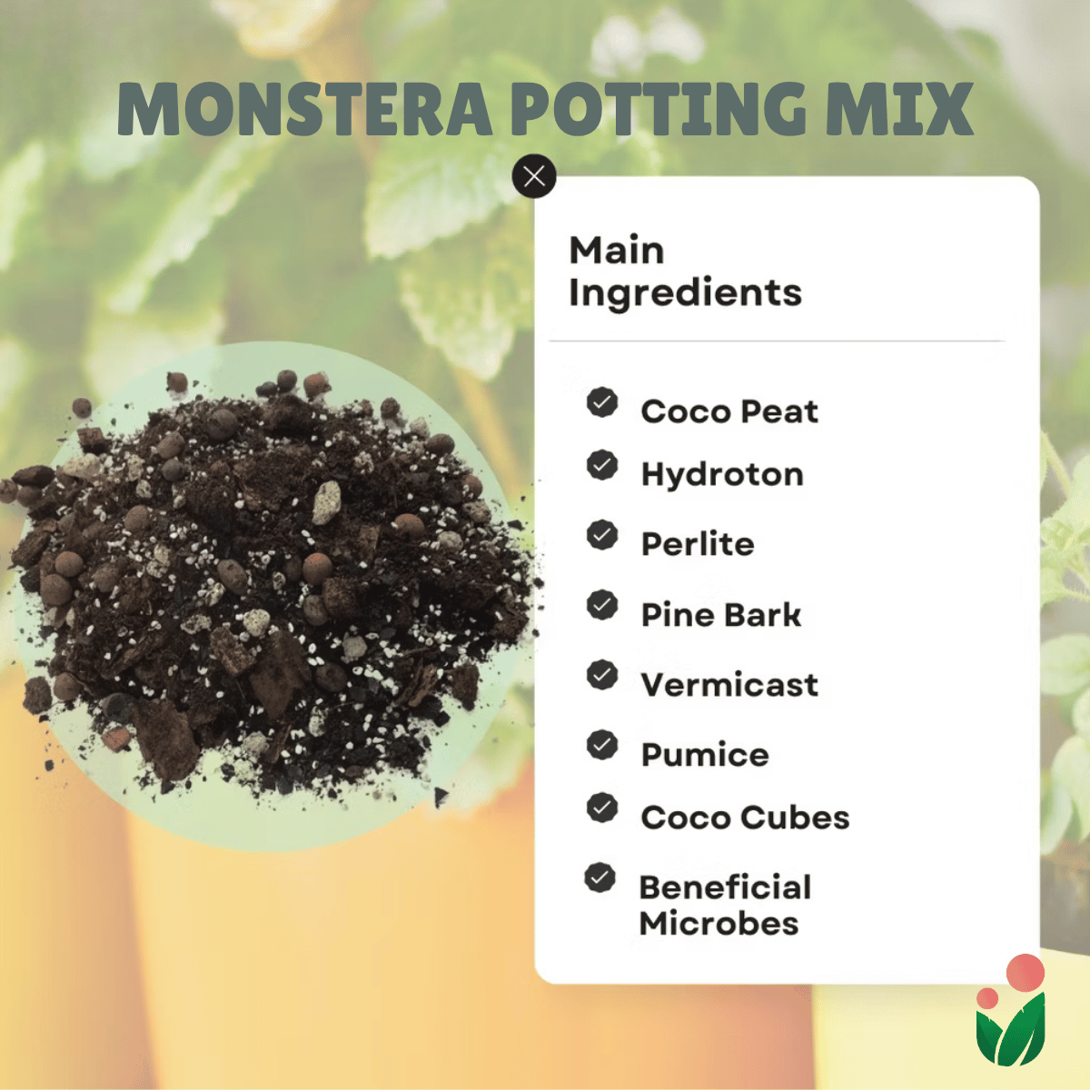 8-liter PREMIUM MONSTERA POTTING MIX  Best Soil-less Mix for Monsteras and Similar Aroids