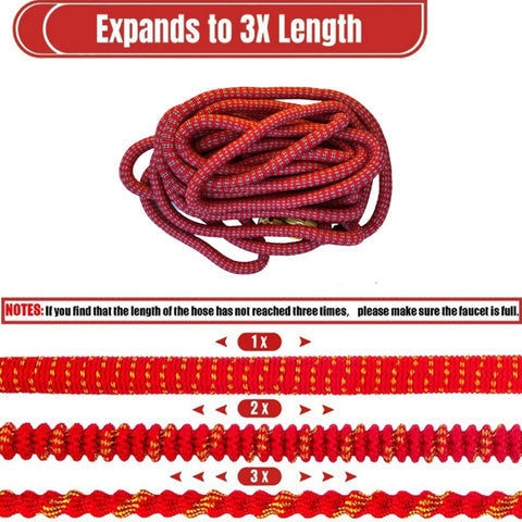 Expandable Garden Hose -- Lightweight - Leak Resistant -Heavy Duty