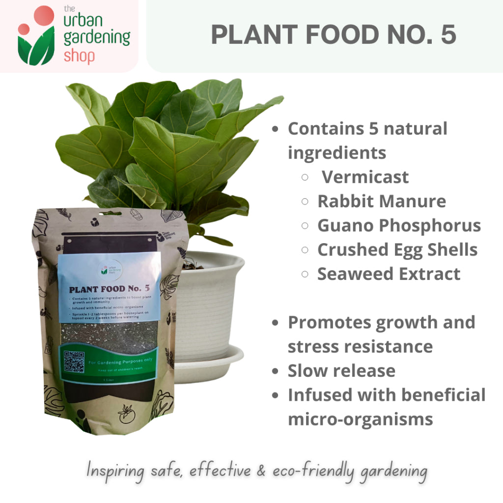 THE URBAN GARDENING SHOP Plant Food No.5 - All Natural Additive For Garden Soils and Potting Mix