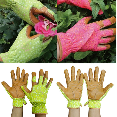 Stylish Gardening Gloves for Women (Grip Made of Durable Leather)