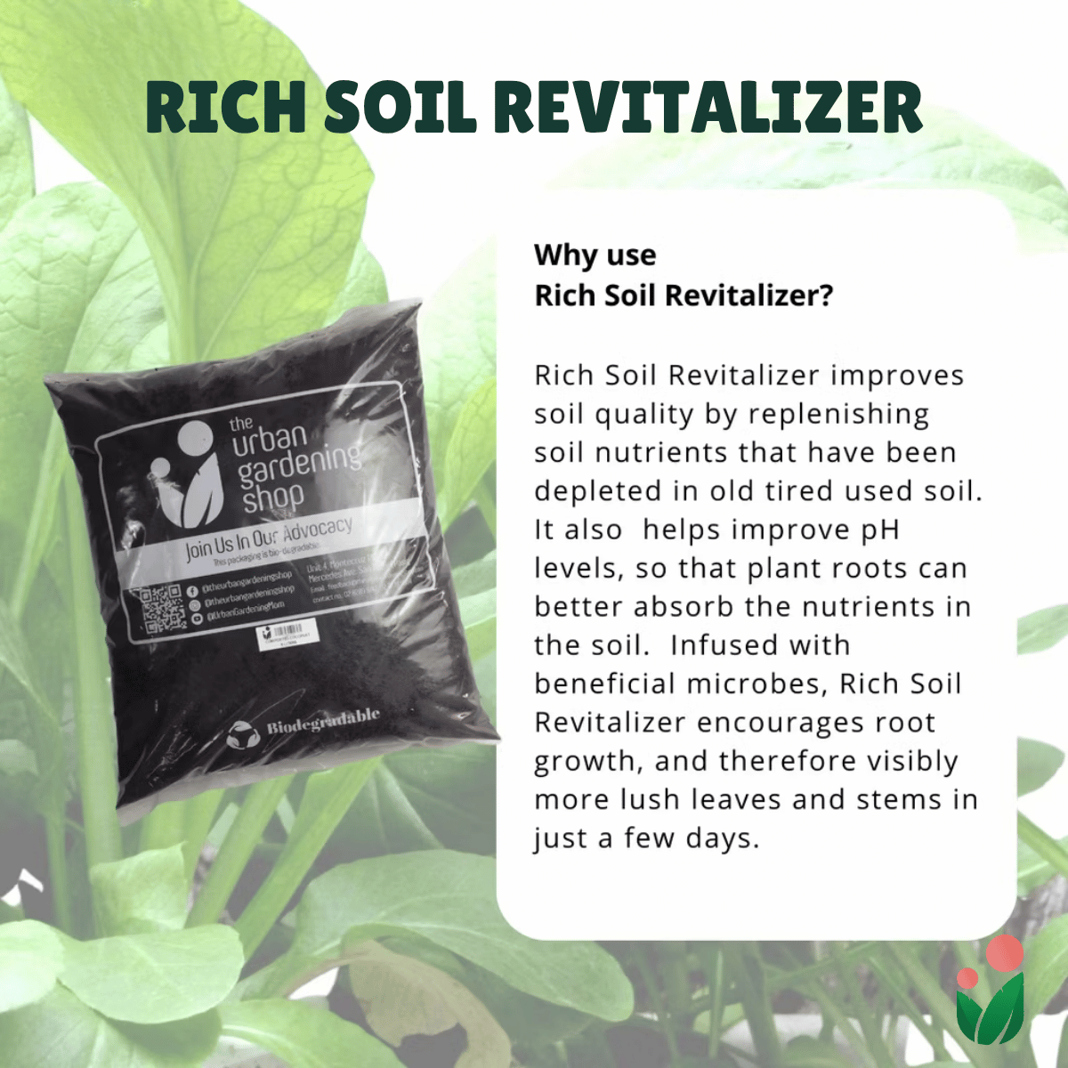 RICH SOIL REVITALIZER   (High Quality Soil Conditioner for Visibly Healthier Plants)