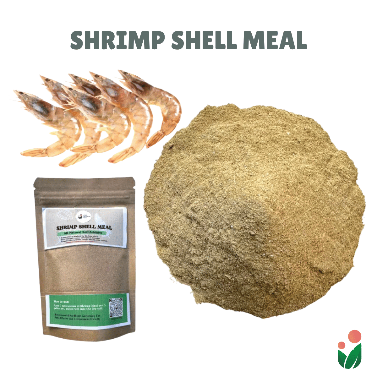 Shrimp Shell Meal - Derived from Ground Shrimp Shells (Contains Rich Organic Nutrients for Plants)