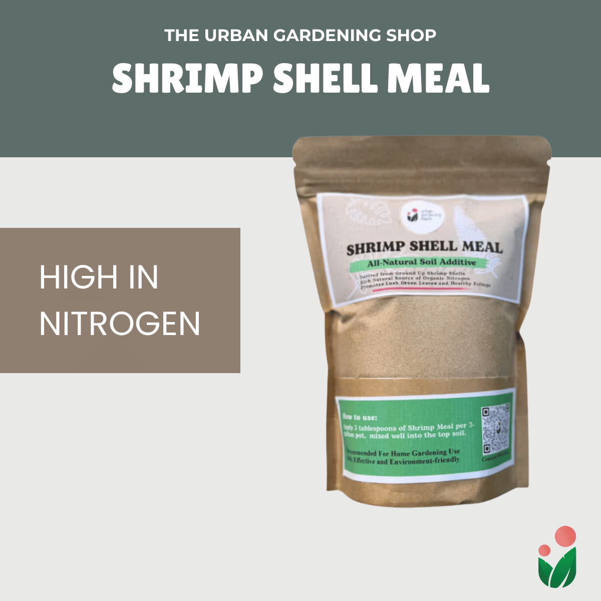 Shrimp Shell Meal - Derived from Ground Shrimp Shells (Contains Rich Organic Nutrients for Plants)