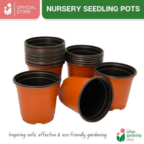Lightweight Nursery Seedling Pots |  Plastic Red and Black Color in 3 Different Sizes