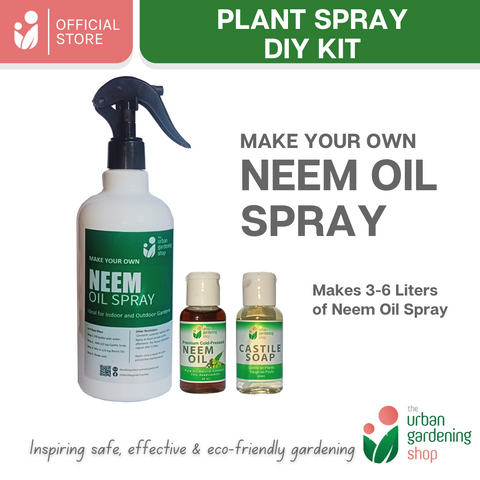 Neem Oil Spray Do-it-Yourself Kit for Gardening Use (Neem + Castile Soap Bundle Kit)