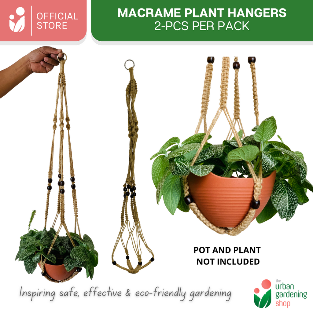 2-pcs Bohemian Macrame Plant Hangers|   Handmade High Quality Cotton