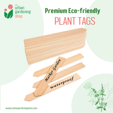 ECO-FRIENDLY PLANT TAGS - High Quality Wooden Garden Markers / THE URBAN GARDENING SHOP