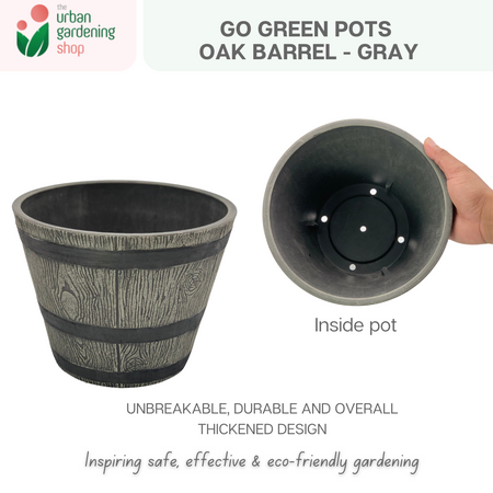 Go Green Eco-Friendly Garden Pots For Indoor Plants | OAK BARREL - 25cm