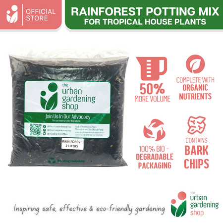 Soil-less Rainforest Potting Mix  For Tropical House Plants | Most Ideal for Small to Medium Indoor Plant Varieties