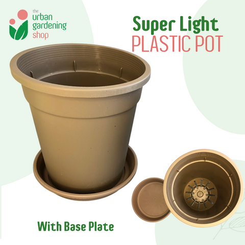 High Quality Lightweight Pots for Indoor Gardening - Includes Catch Plate