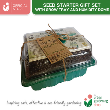 SEED GROW KIT with Tray and Humidity Dome- Includes Potting Mix, Seedling Tags and Free Seeds