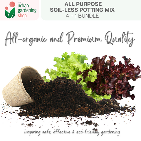 8-liter SOIL-LESS POTTING MIX FOR ALL PURPOSE   Soil-less Potting Mix (Better than Loam Soil) Plus Choice of Rabbit Manure, Chicken Manure or Worm Castings