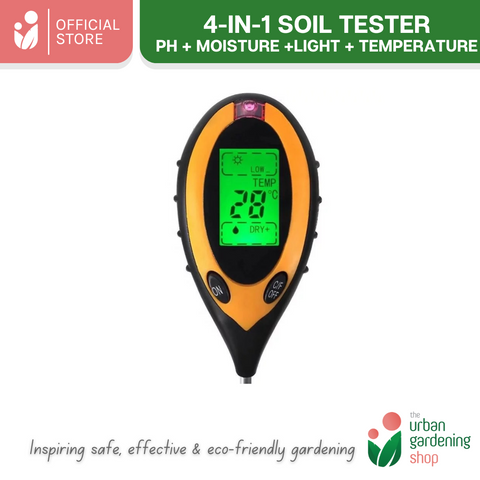 4-in-1 Soil Test Meter for pH Level Moisture Temperature and Sunlight - Ideal for Gardening Use