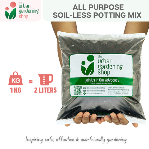 2-liter SOIL-LESS POTTING MIX FOR ALL PURPOSE -  Best Growing Media for Potted Plants (Better than Garden Soil or Loam Soil)