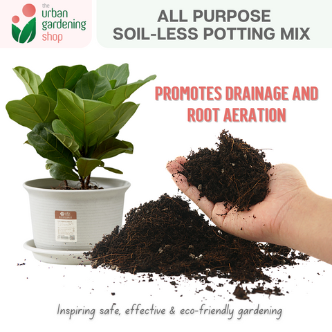 2-liter SOIL-LESS POTTING MIX FOR ALL PURPOSE -  Best Growing Media for Potted Plants (Better than Garden Soil or Loam Soil)