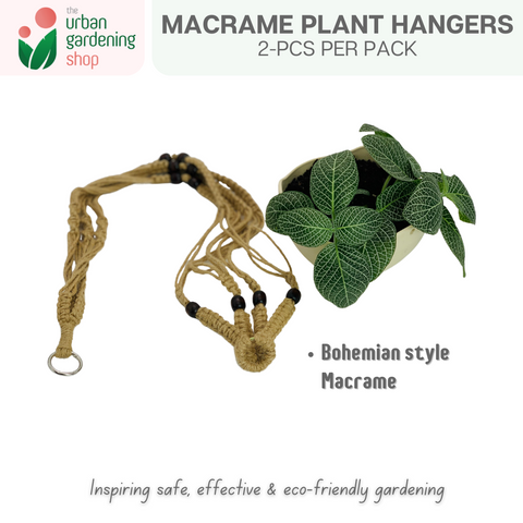 2-pcs Bohemian Macrame Plant Hangers|   Handmade High Quality Cotton