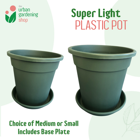 High Quality Lightweight Pots for Indoor Gardening - Includes Catch Plate