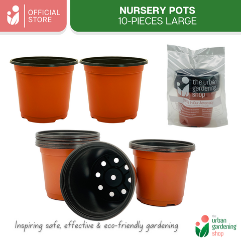 Lightweight Nursery Seedling Pots |  Plastic Red and Black Color in 3 Different Sizes