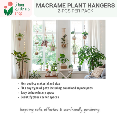 2-pcs Bohemian Macrame Plant Hangers|   Handmade High Quality Cotton