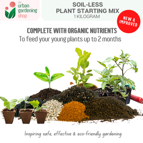 Soil-less Plant Starting Mix (2.0 Liter per Pack + FREE Starting Guide Kit)| Best Grow Media For Starting Plants