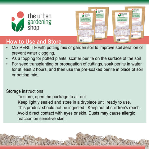 EXPANDED PERLITE FOR GARDENING USE   – To Improve Drainage and Aeration