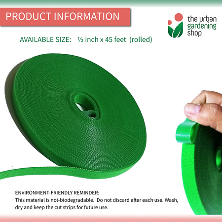 RE-USABLE PLANT TIES – Multi-purpose Velcro Material and Re-usable